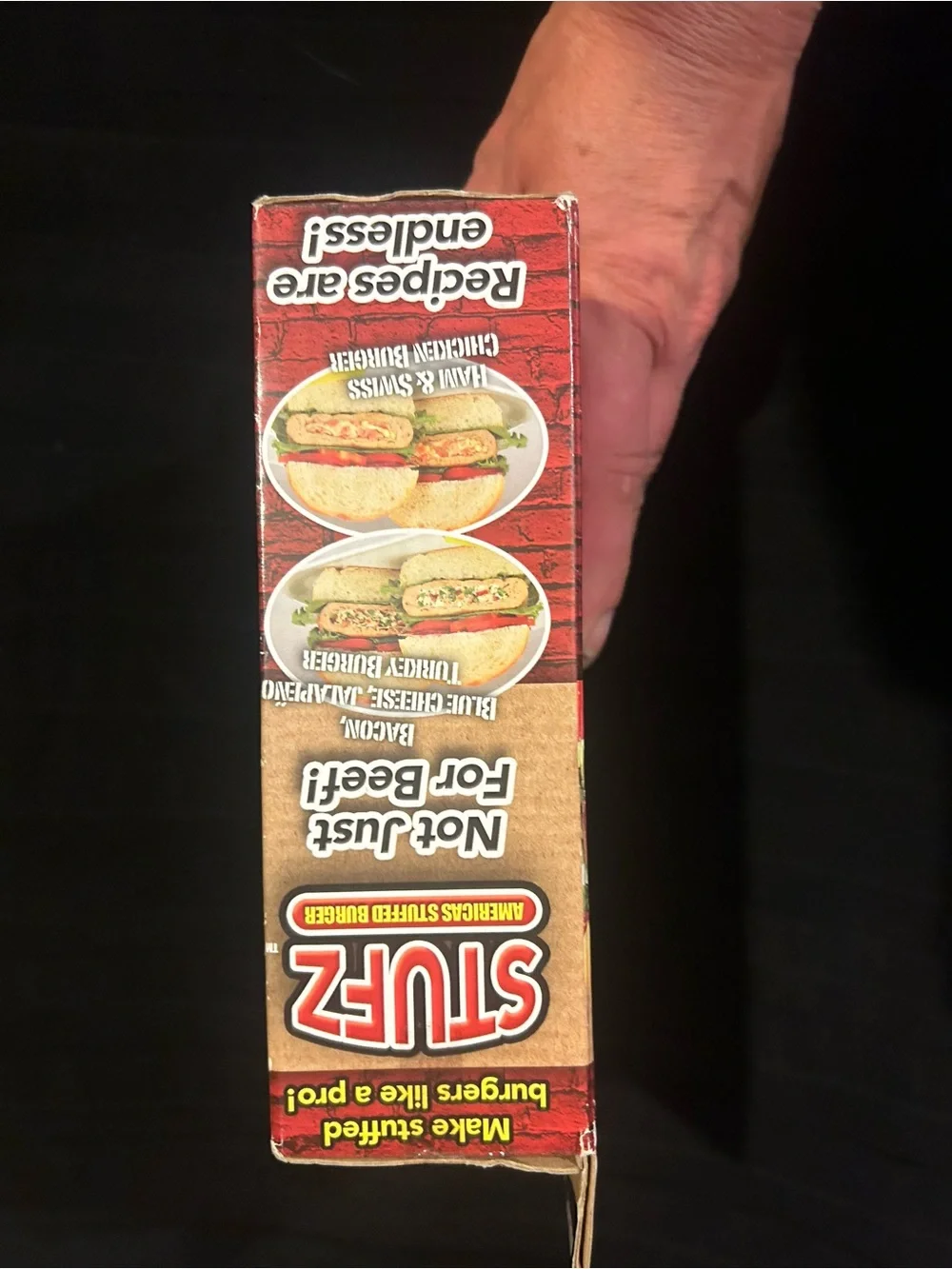 🔥3/$8- Red Stuffed Burger Maker - Easy Home Burger Press